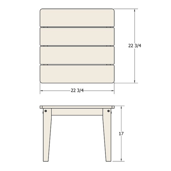 BAHIA VERDE OUTDOORS Cape Adirondack Large Side Table