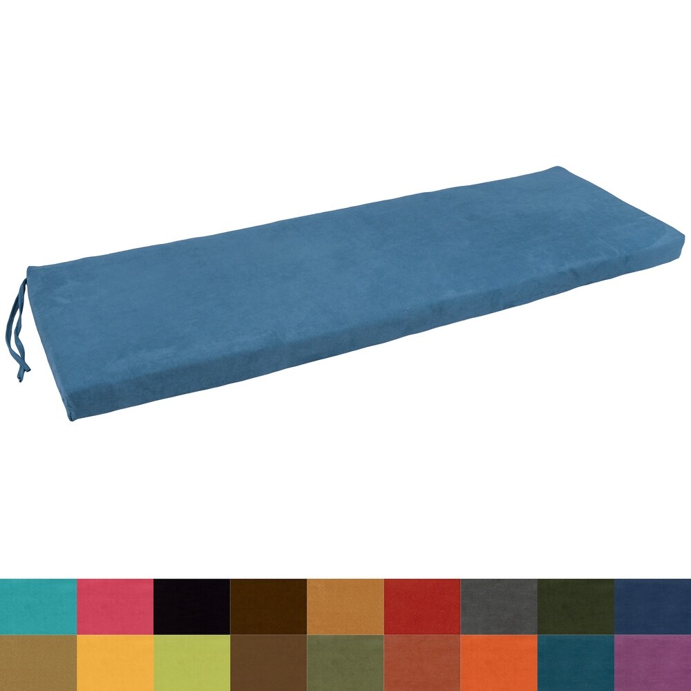 Microsuede Indoor Bench Cushion (57   60   or 63 inches wide)