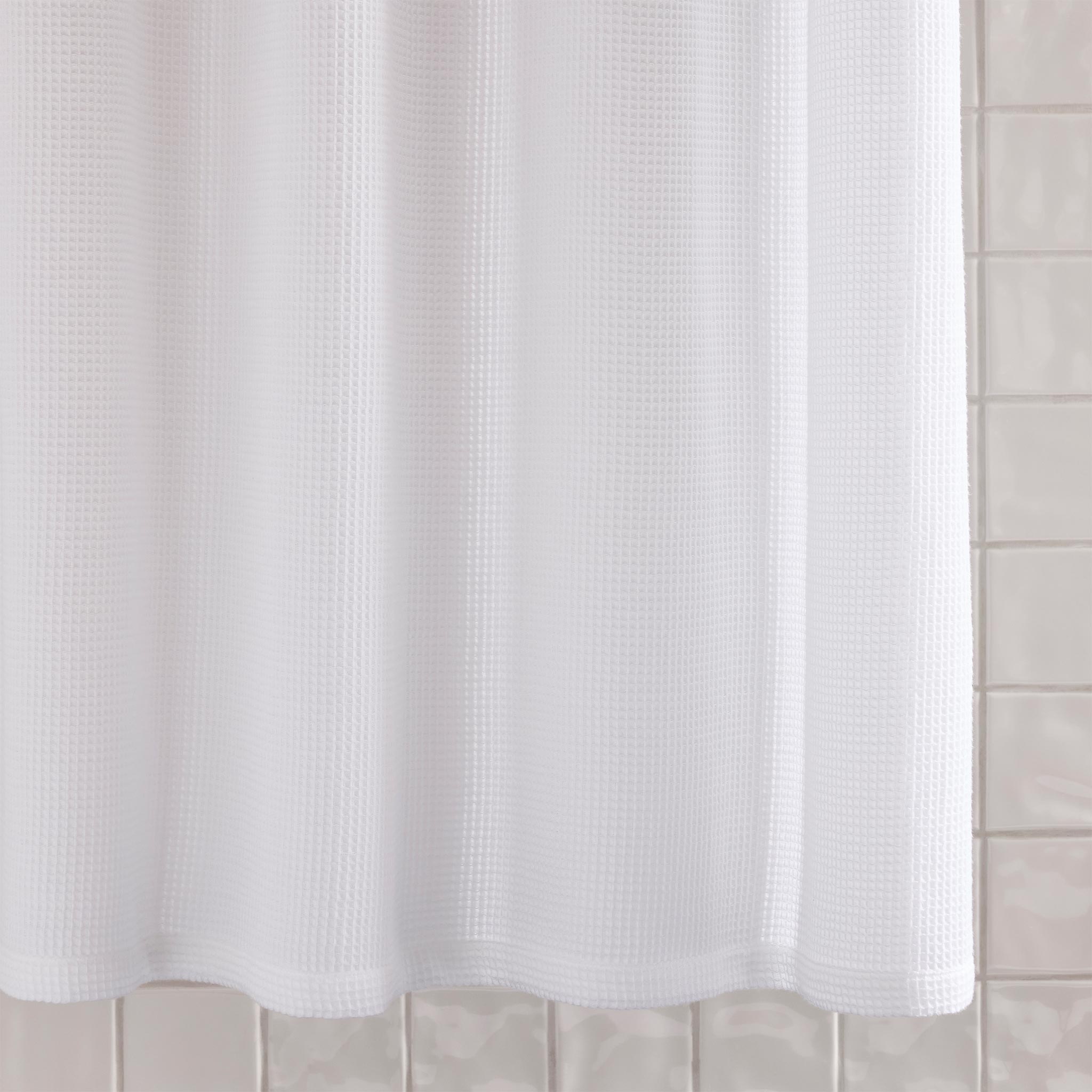 Micro Waffle Shower Curtain