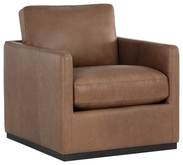 Portman Swivel Lounge Chair   Beach Style   Armchairs And Accent Chairs   by Sunpan Modern Home  Houzz