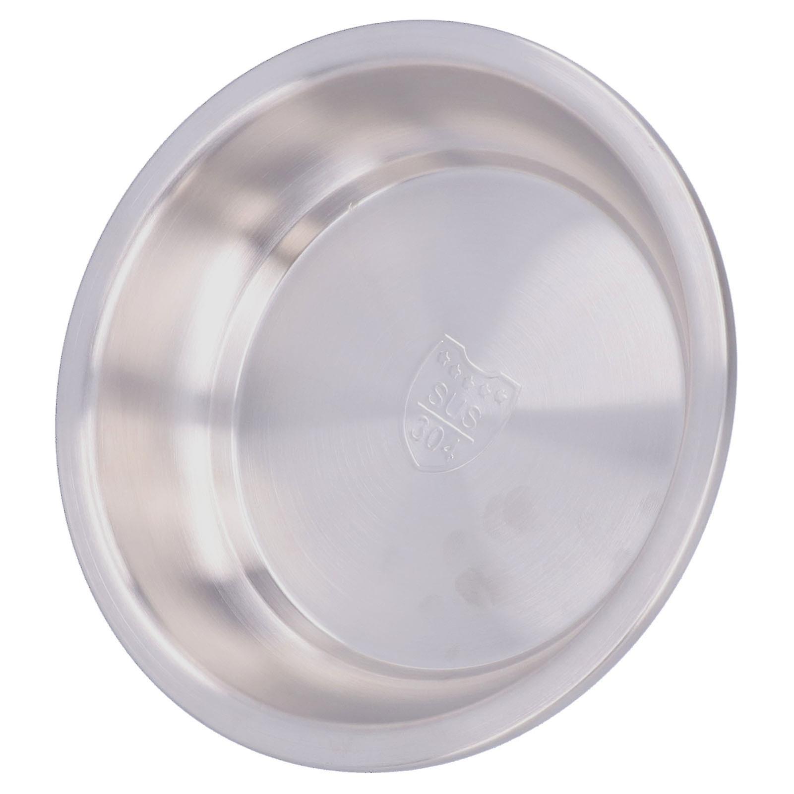 Stainless Steel Plate 304 Food Grade Material Stainless Steel Rounded Deepen Dish for Eating18cm/7in