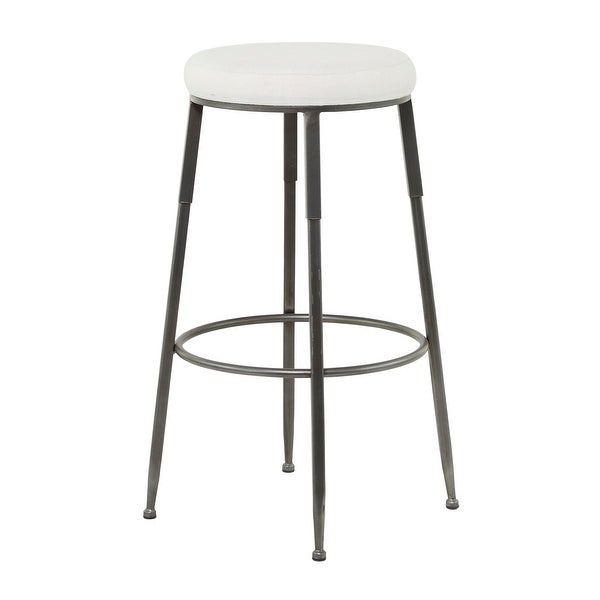 Grey Metal Industrial Counter Stool - 16 x 16 x 30