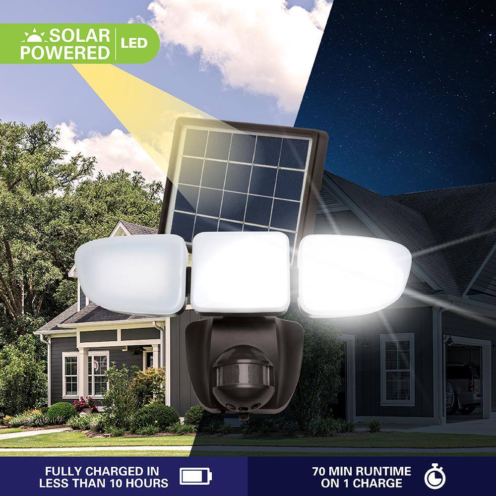 HALO SLFS 180-Degree Bronze Motion Activated Outdoor Integrated LED Flood Light 1977-Lumens SLFS2AM3B