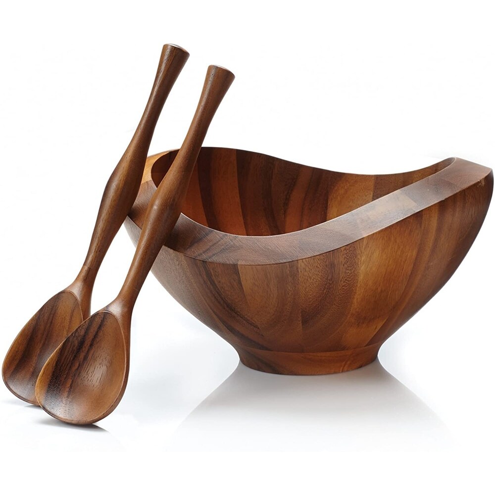 Nambe Bella Salad Bowl w/ Servers   15\