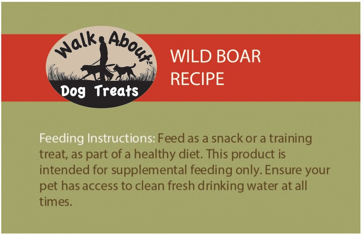 Walk About Wild Boar with Apple Grain-Free Jerky Dog Treats， 5.5-oz bag