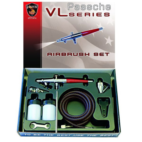 Paasche VL SET Airbrush Set w/  Three Heads