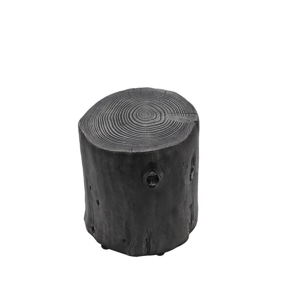 Outdoor Faux Wood Stump Side Table Coffee Table， Side Table， End Table Accent Table Round Light Brown