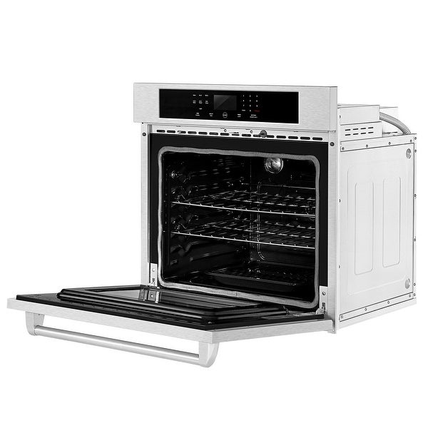 30-in Self-Cleaning Single Electric Wall Oven with Convection - Stainless Steel