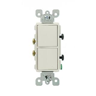 Leviton Decora 15 Amp Single Pole Dual Switch White R62-05634-0WS