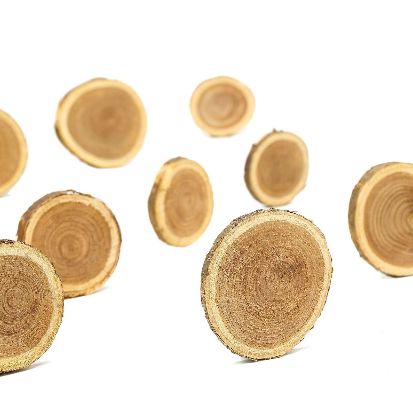 Rustic Cedar Wood Slices, Wedding Table Scatters 5 oz