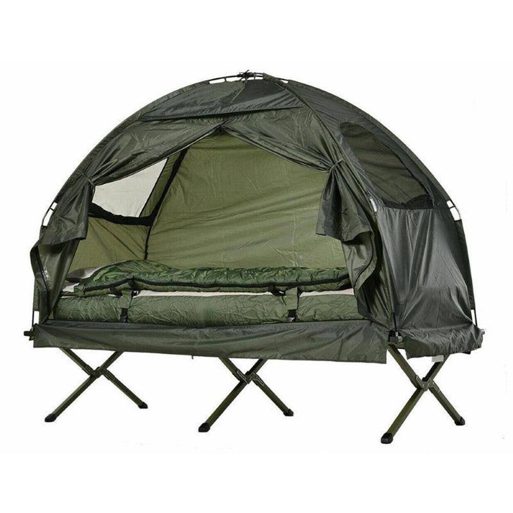 Cisvio Outdoor Adventure with 1-Person Folding Pop Up Camping Cot Tent D0102HAEVNG