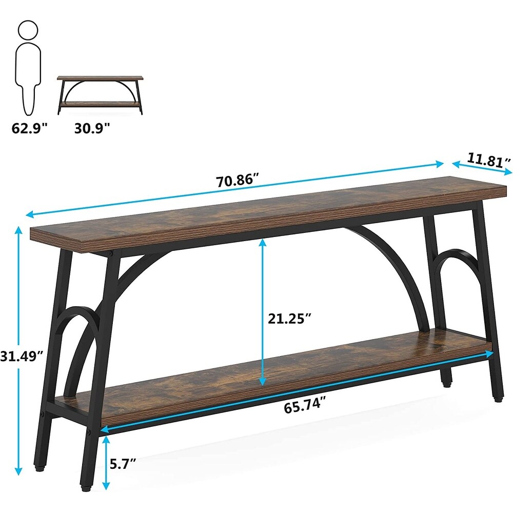 Extra Long Console Table 70.8 Inch Narrow Sofa Tables Entryway Table