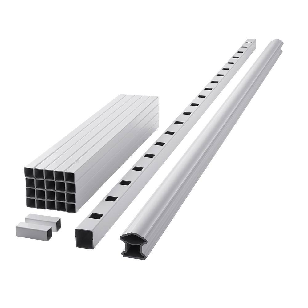 Fiberon ArmorGuard Classic 94 in. White Composite Rail Kit SEC19 CW 8KD