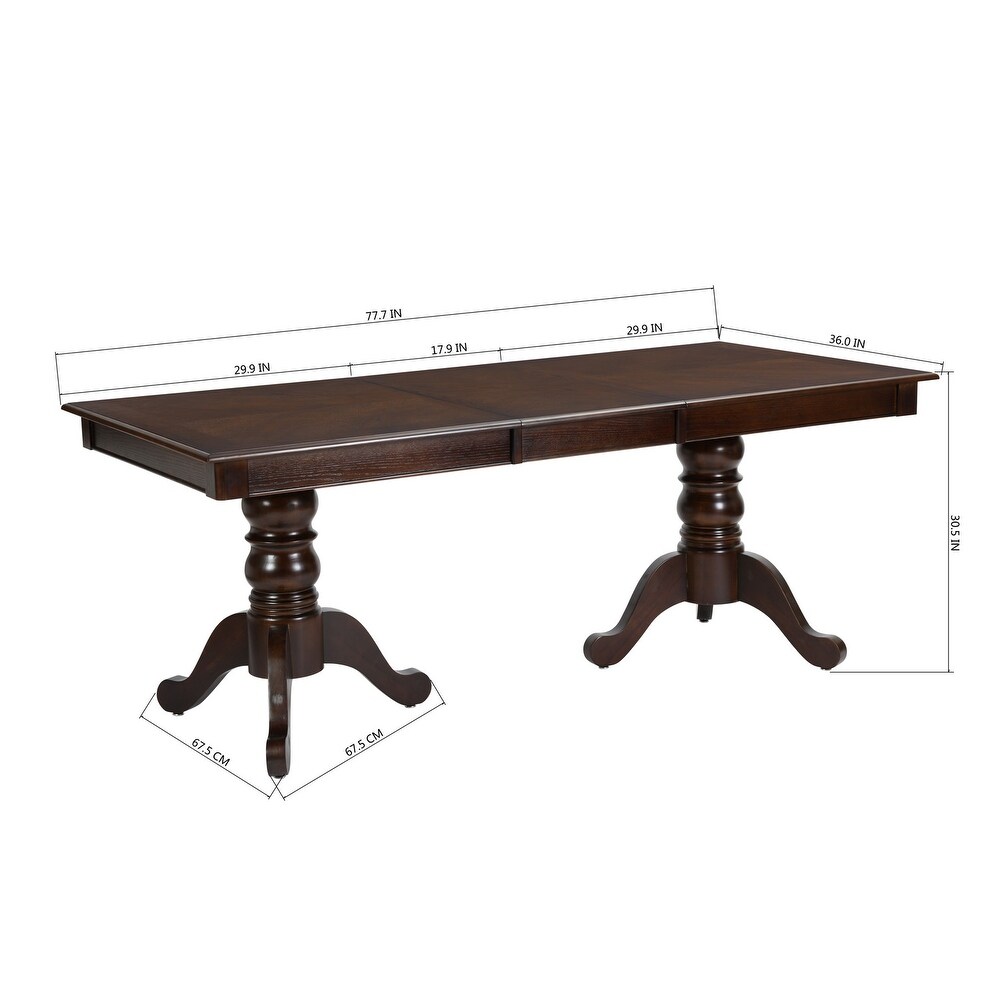 Homy Casa Zaim Traditional American Style Extendable Dining Table for