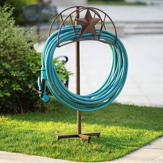 Cubilan Garden Hose Holder Hanger Stand Freestanding Holds 125 ft. Water Hose Detachable Rustproof Storage Metal B08MTXD5YM