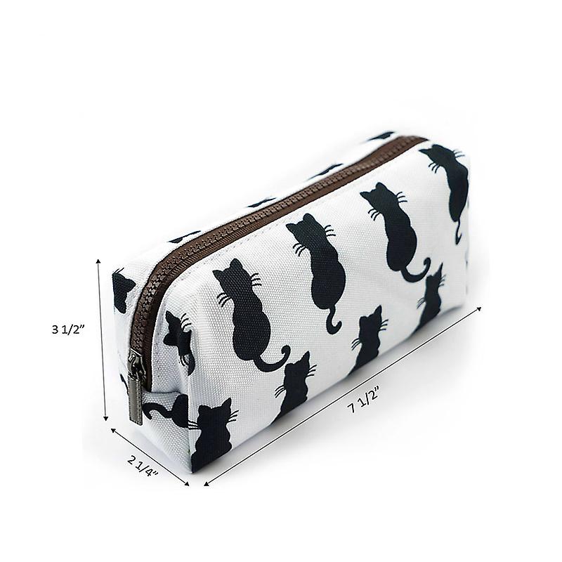 Cute Black Cat Pencil Case Pouch Teacher Gift Gadget Bag Make Up Case Cosmetic Bag