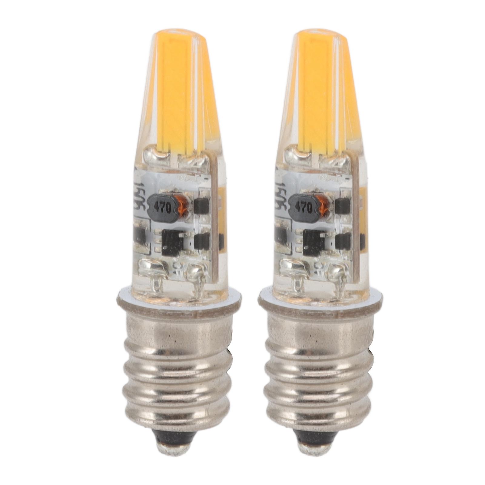 2pcs 2W 12V E12 LED Bulb Energy Saving Power Saving Candelabra Bulb Warm Light Light Bulb