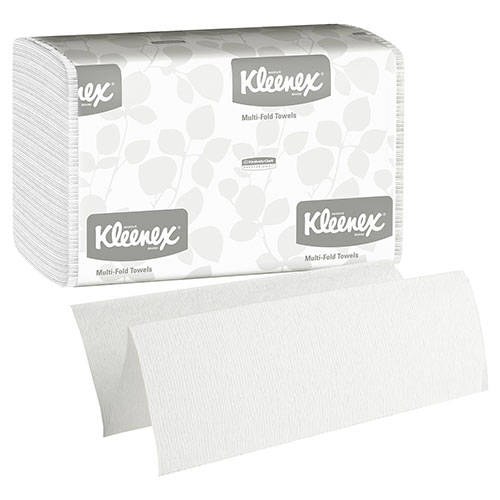 Kimberly-Clark Kleenex Multifold Paper Towels (01890) | Absorbent， White， 16 Packs