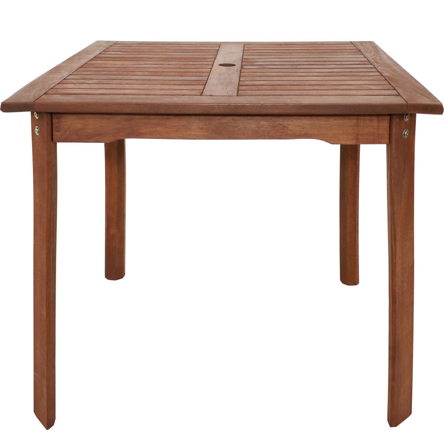 Ultimate Patio 31 1/2-Inch Meranti Wood Square Table W/ Teak Oil Finish