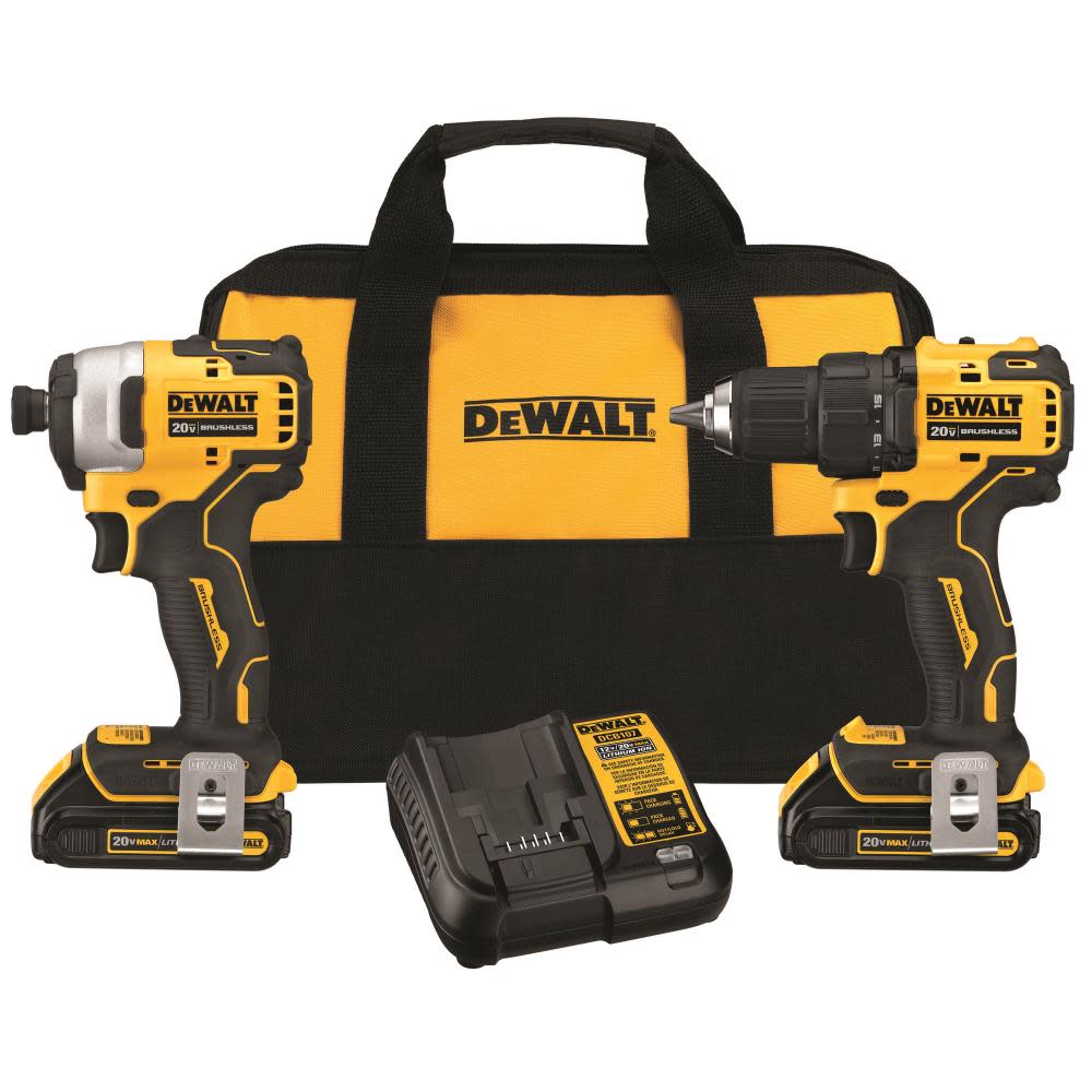 DEWALT 20V MAX* Brushless Atomic Compact 2-Tool Combo Kit DCK278C2 from DEWALT