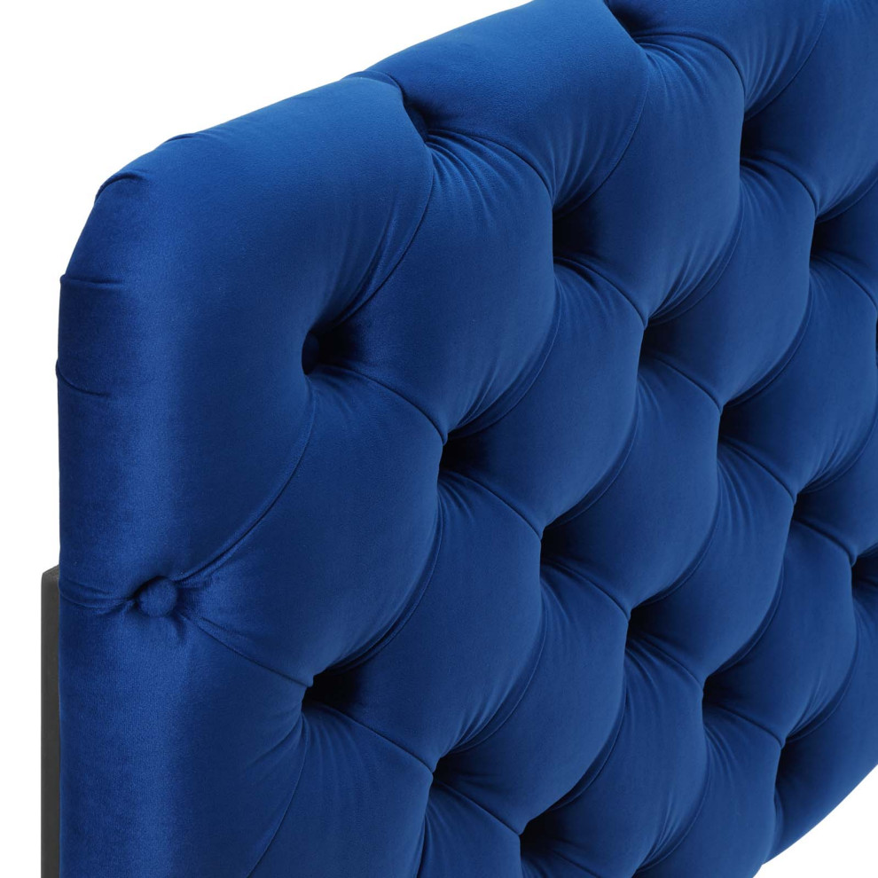 Modway Lizzy Tufted Twin Performance Velvet headboard   Contemporary   Headboards   by Uber Bazaar  Houzz