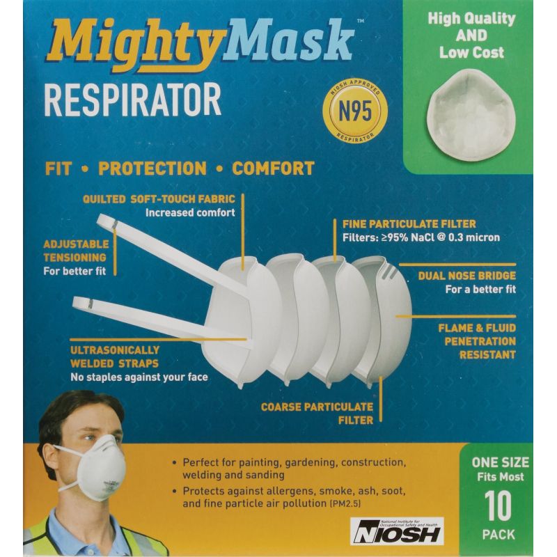 Mighty Mask N95 Dustamp Face Mask Disposable