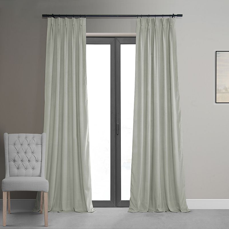 EFF Blackout 1-Panel Velvet Window Curtain