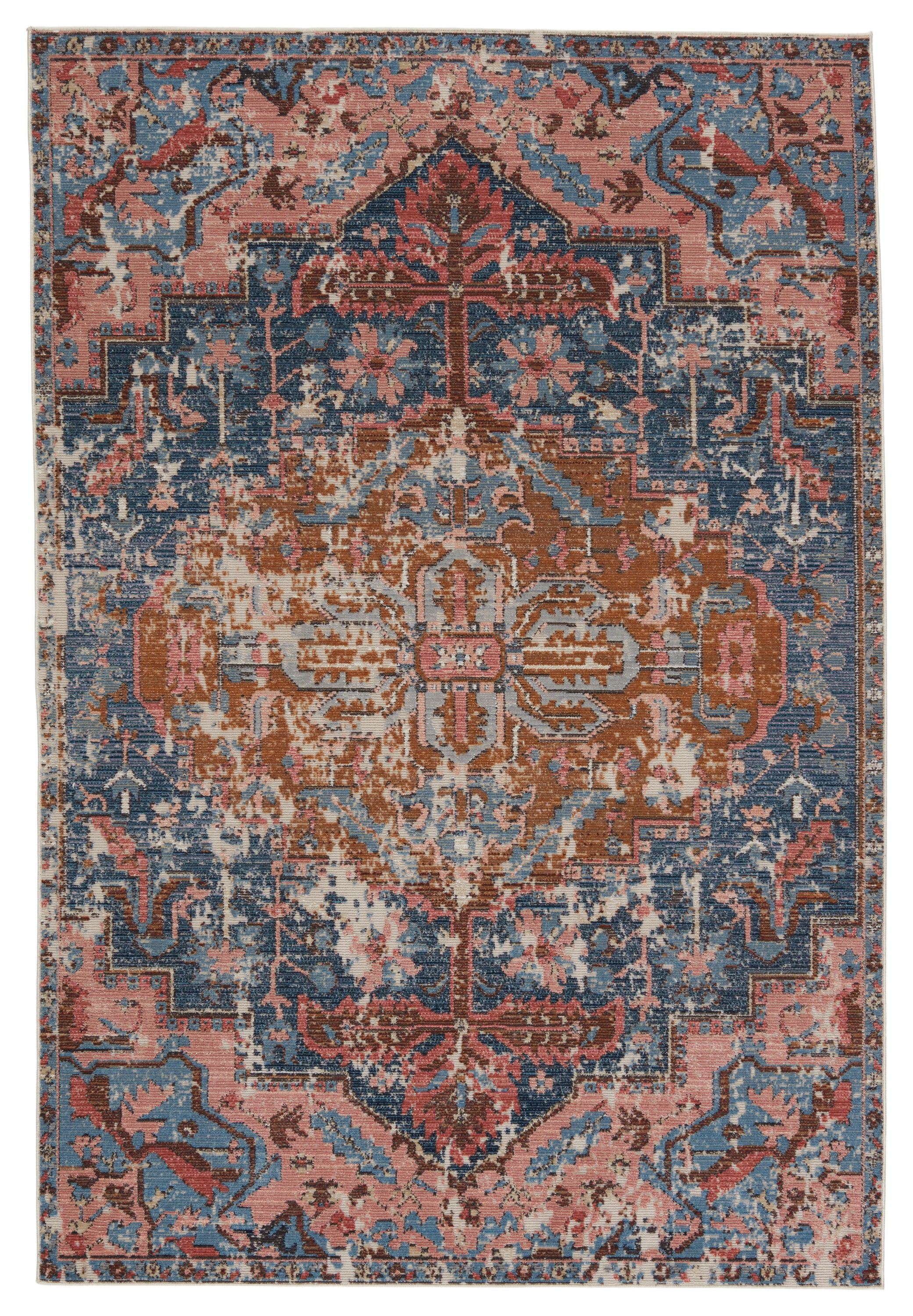 Swoon Diem Indoor/Outdoor Blue & Pink Rug