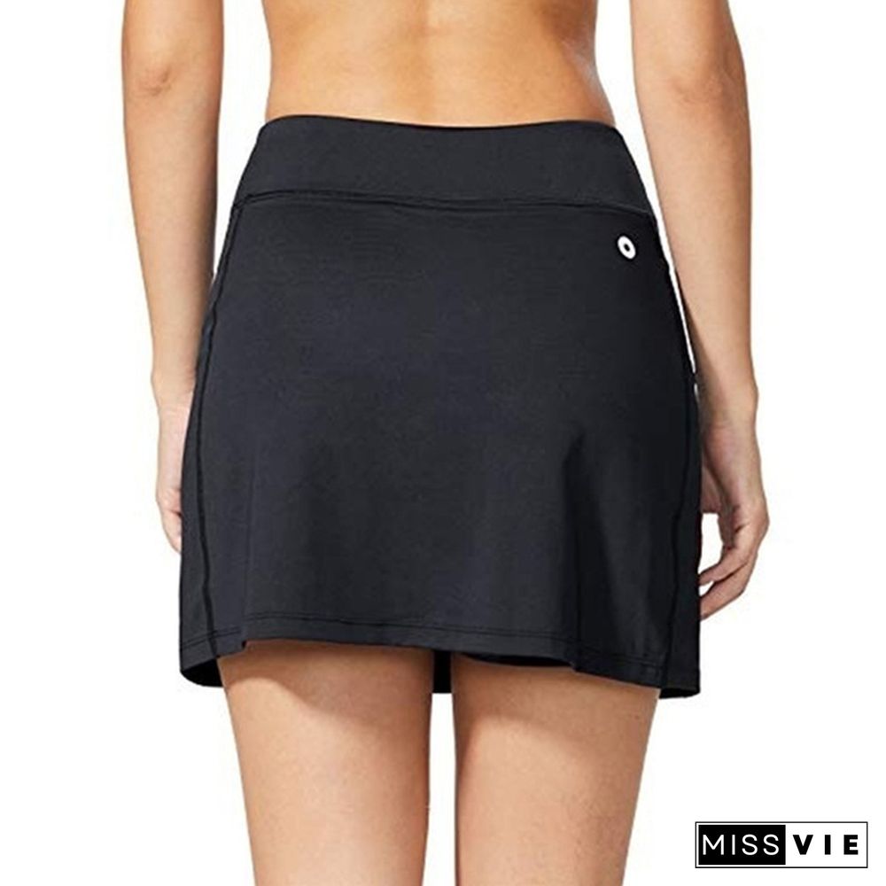 Summer Fashion Women's Active Athletic Skort Skirt With Pockets For Running Tennis Workout