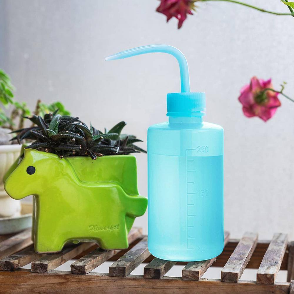 Squeeze Watering Can 250 ml Blue Plastic Bottle Squeeze Watering Can for Indoor And Outdoor Plant Watering (2-Pieces) B0914WS9SN