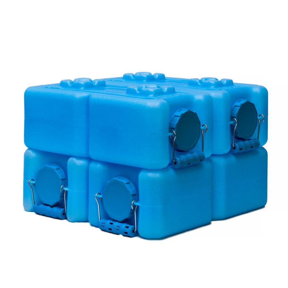 WaterBrick Standard 3.5 Gal. Water Storage Container in Blue (4-Piece) 1833-0001-4