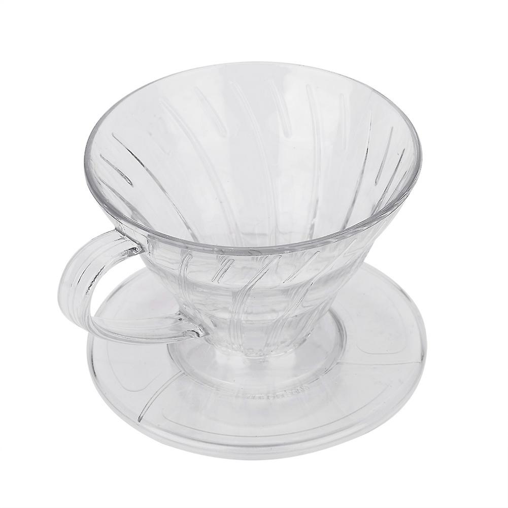 Transparent Coffee Dripper Filter Tea Strainer Cup Reusable Pour Over Serving Mug 1-2cups