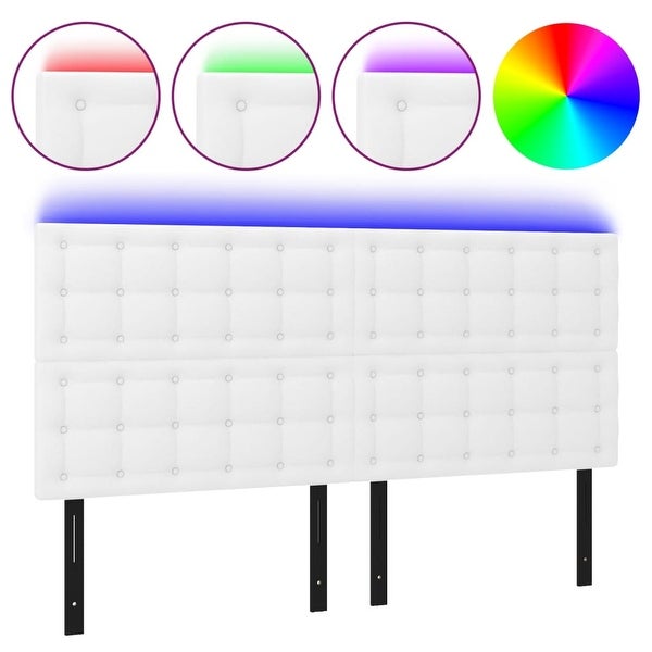 vidaXL LED Headboard Black 39.4