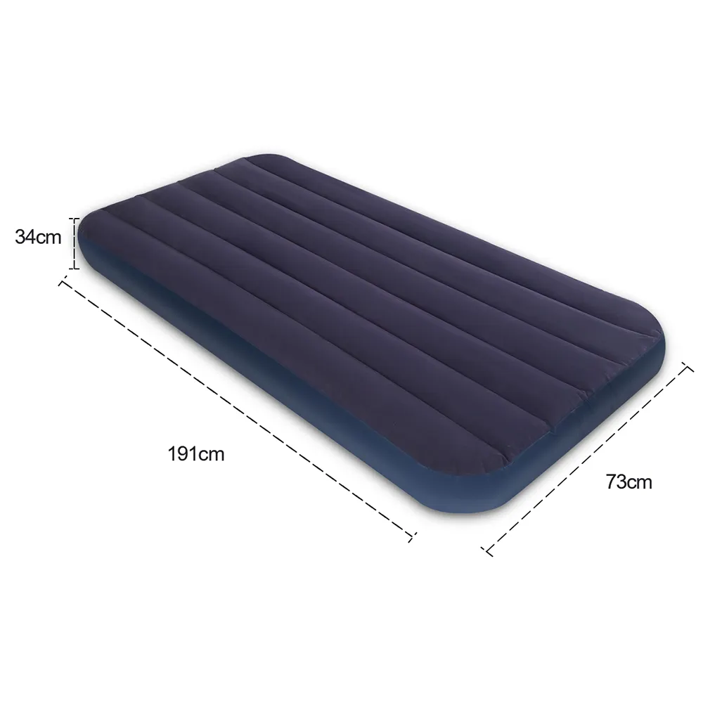 Family Inflatable Twin Pillow Rest Raised Air Mattress Bed  Plush Blow Up Airbed for Camping Travel