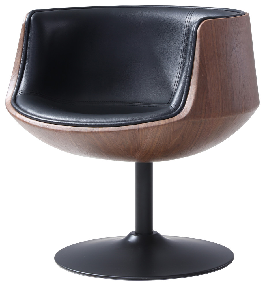 Conan PU Leather Swivel Chair   Contemporary   Armchairs And Accent Chairs   by New Pacific Direct Inc.  Houzz