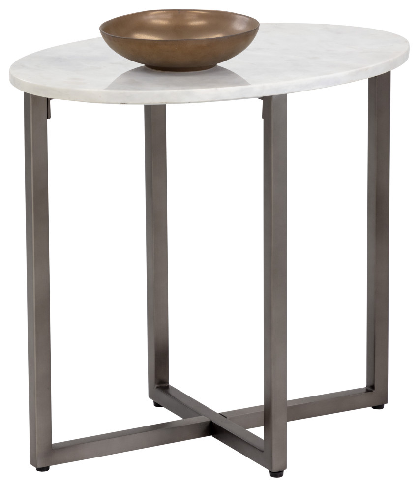 Kiara End Table Oval   Transitional   Side Tables And End Tables   by Sunpan Modern Home  Houzz