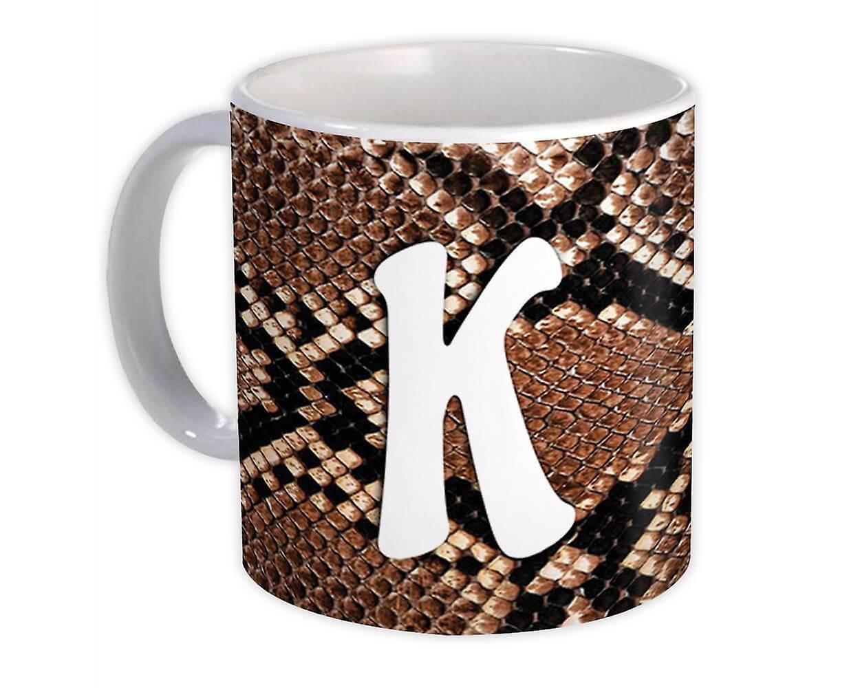 Gift Mug: Monogram Letter K Snake