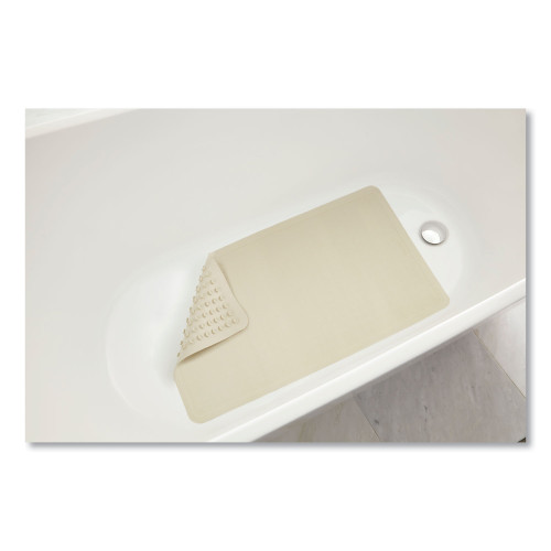 Rubbermaid Commercial Safti-Grip Latex-Free Vinyl Bath Mat， 16 x 28， White (1982726)