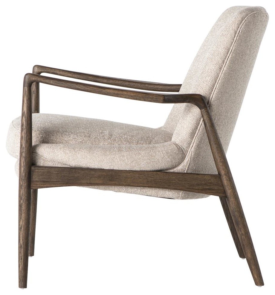 Braden Mid Century Modern Upholstered Club Chair   Midcentury   Armchairs And Accent Chairs   by Zin Home  Houzz