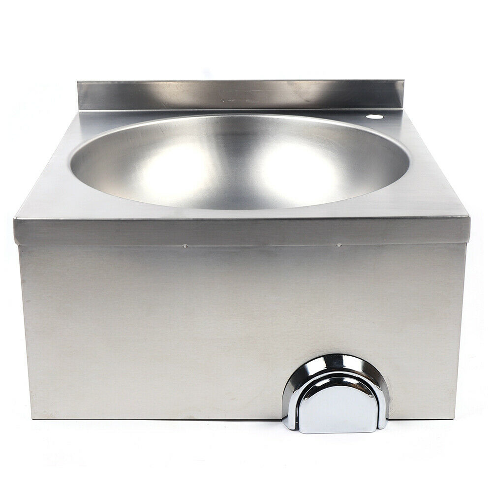 OUKANING Sink Commercial Hand Washing Basin with hot & cold mixer Faucet Stainless Steel