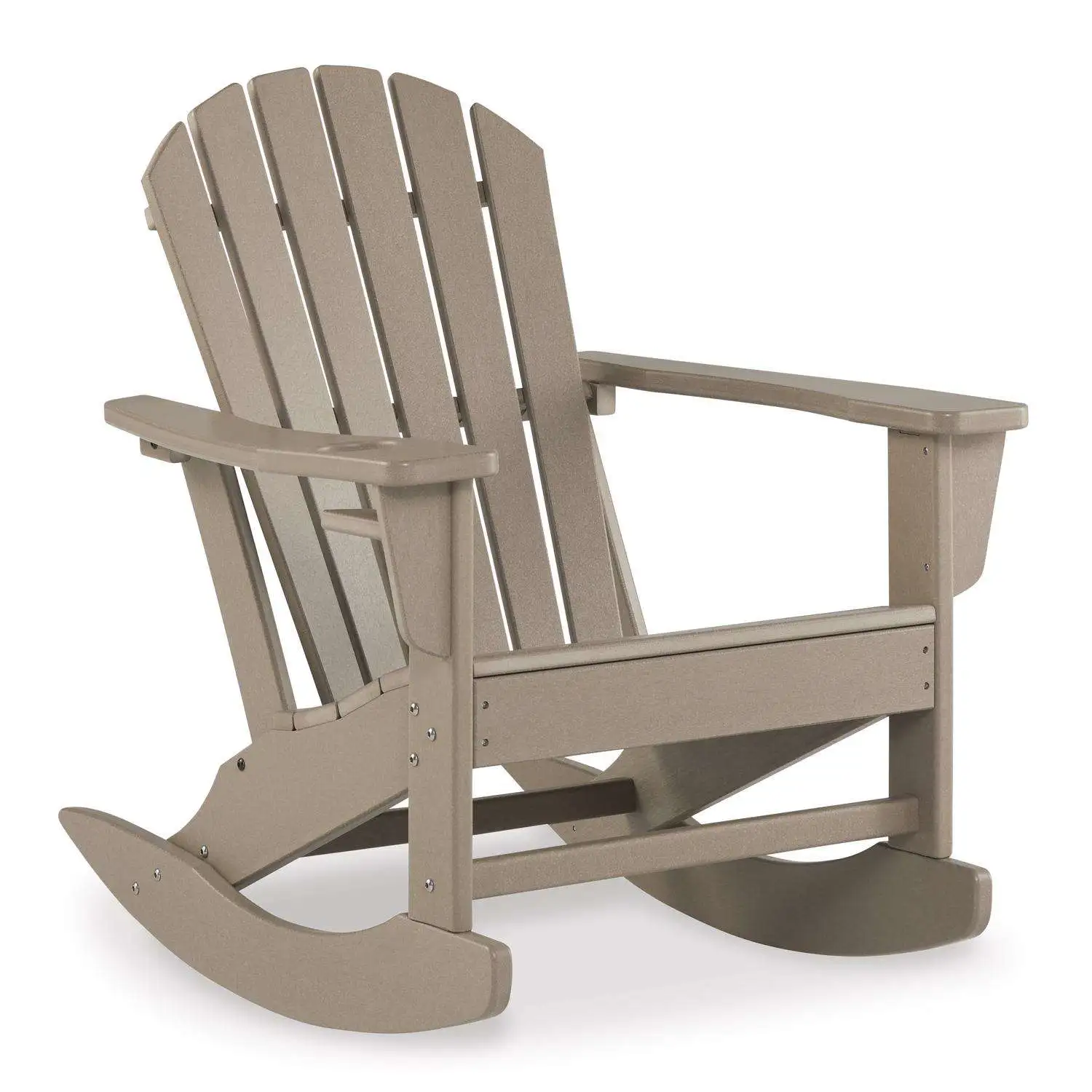 Signature Design by Ashley Sundown Treasure Brown HDPE Frame Rocking Chair