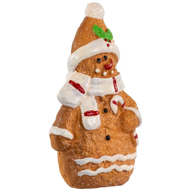 Frosted Gingerbread Snowman Christmas Tabletop Figurine