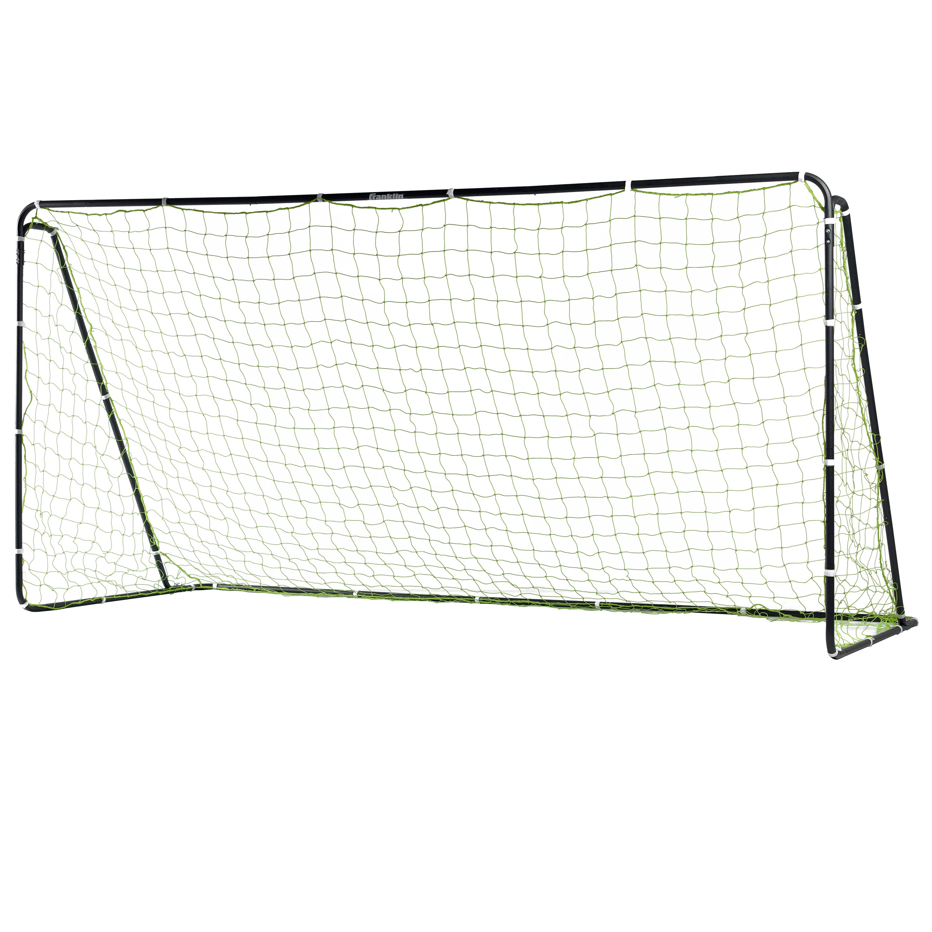 Franklin Sports Competition Steel Backyard Soccer Goal， 12 Ft. x 6 Ft. Soccer Net， Black