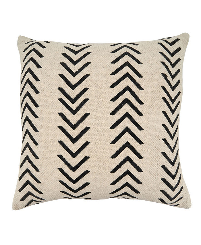 Saro Lifestyle Chevron Design Throw Pillow