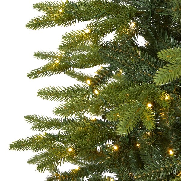 9' Belgium Fir Natural Look Artificial Christmas Tree with 800 Clear LED Lights