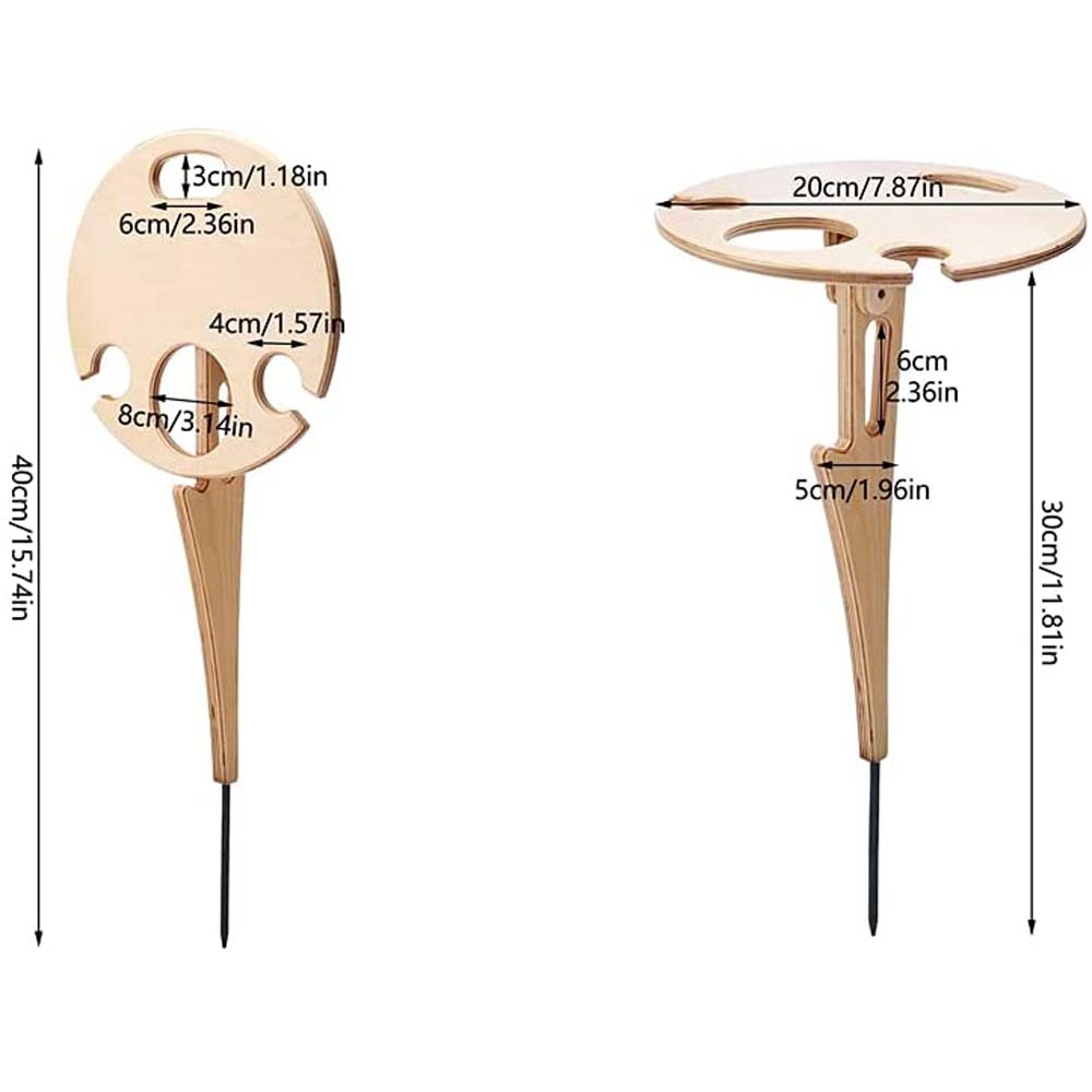 Outdoor Folding Table Picnic Table Portable Wooden Mini Folding Table Wine Table for Garden Outdoor Camping Picnic Beach