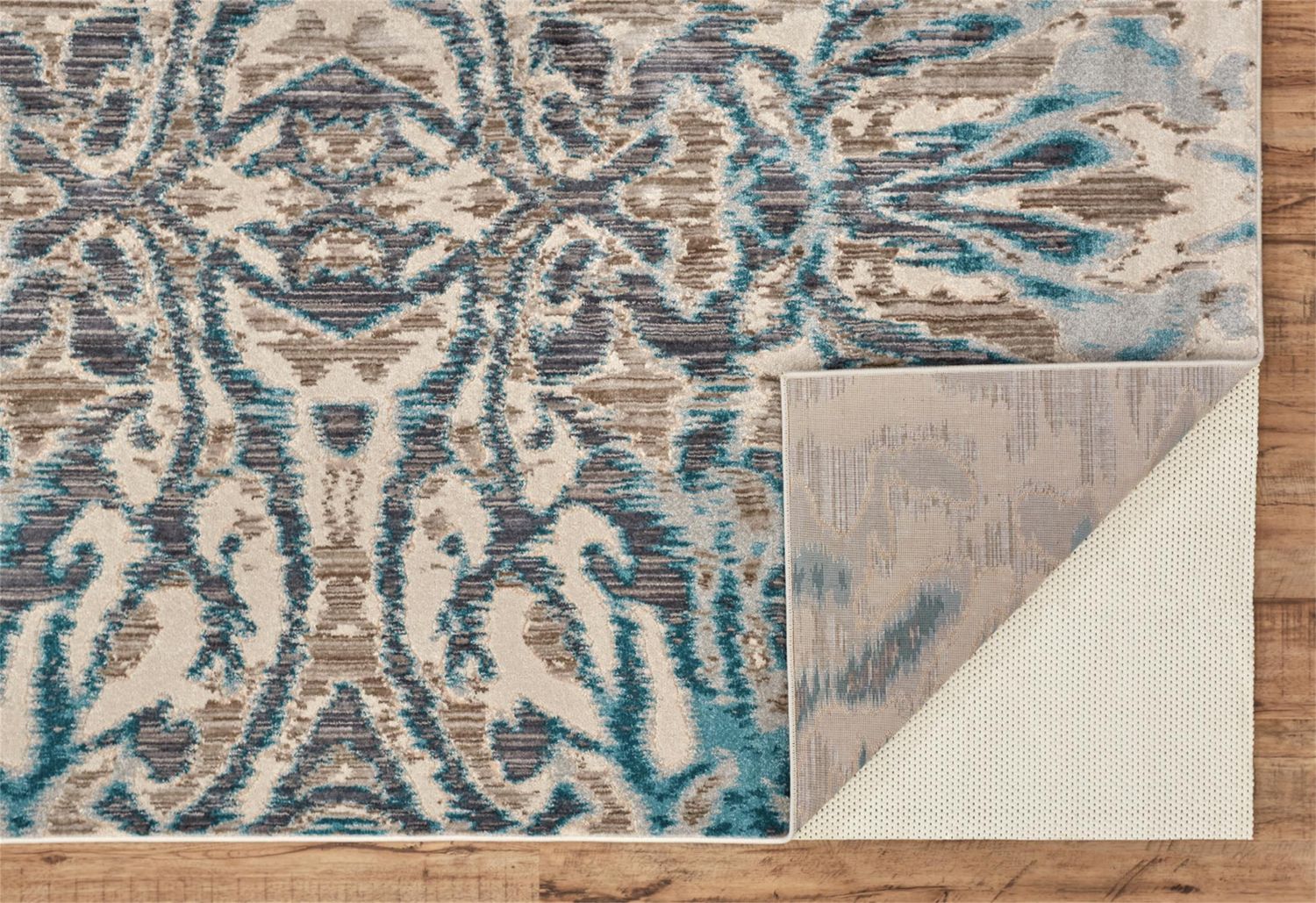 Arsene Teal and Taupe Rug by BD Fine