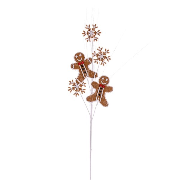 Vickerman 29 Gingerbread Man and Snowflake Spray，6 per bag.