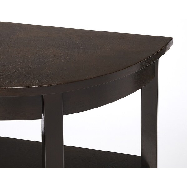 Lara Dark Brown Demilune Console Table