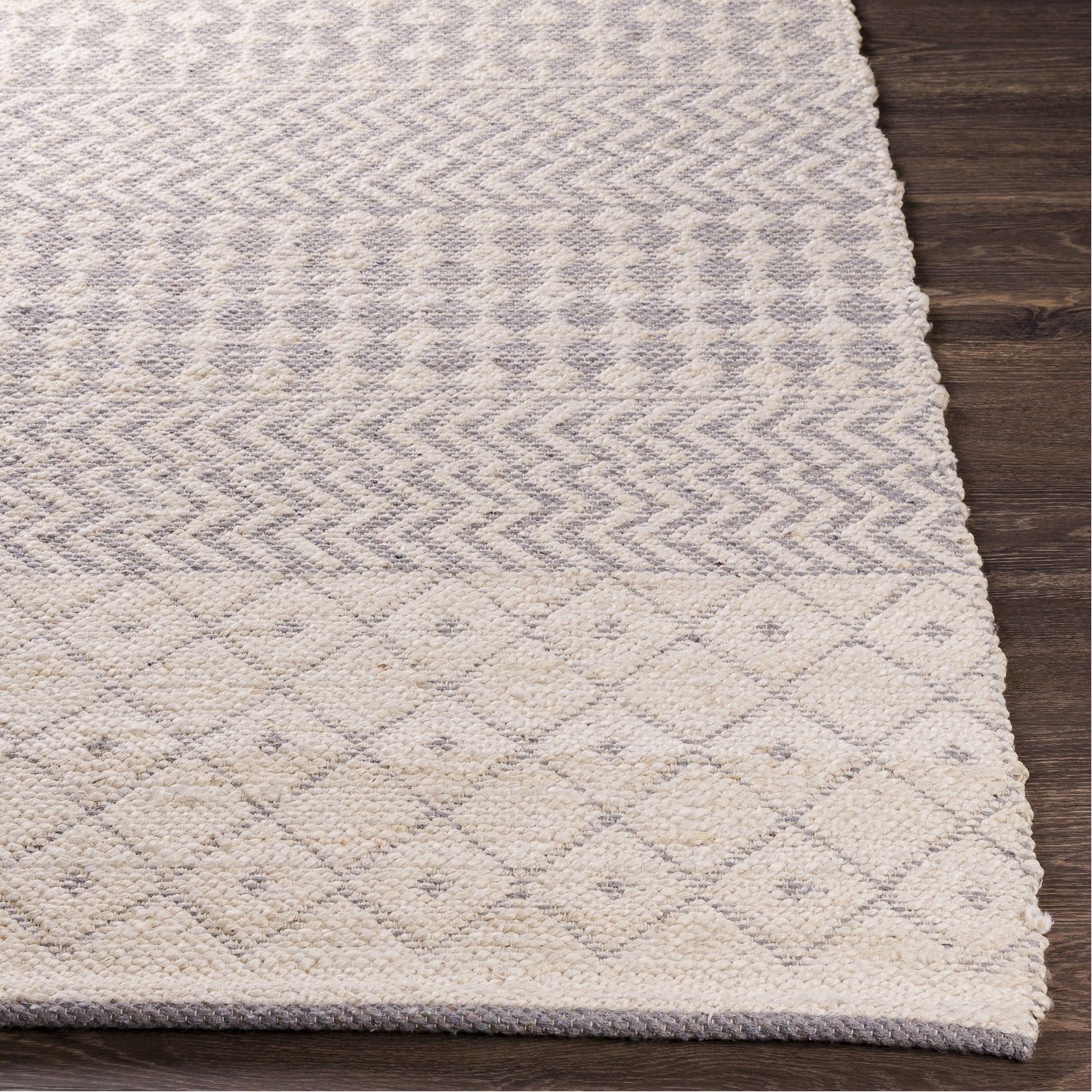 Bryant Hand Woven Rug in Beige, Medium Gray